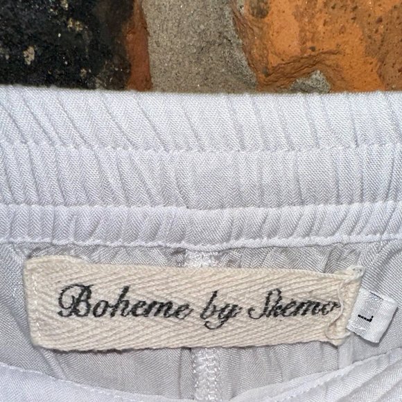 Boheme By Skemo White And Blue Dip Dye Jogger Pants Size Large - Picture 7 of 7